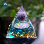Orgonit Pyramide - Ametyst og Blå Kvarts