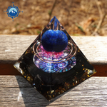 Orgonit Pyramide - Lapis Lazuli og Amethyst